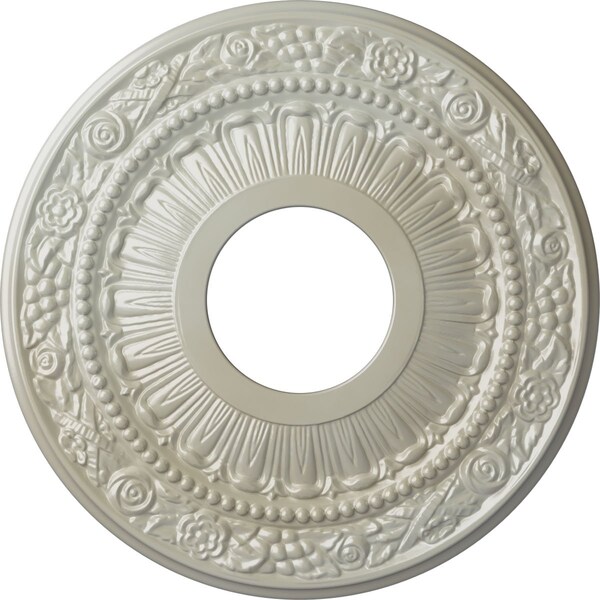 Ekena Millwork Nadia Ceiling Medallion (Fits Canopies up to 4 7/8"), 12 1/8"OD x 3 5/8"ID x 7/8"P, Flash Blue CM12NAFBS - main